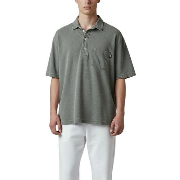 American Eagle Outfitters Other - Vintage 90s American Eagle Textured Terry Cotton Polo Tee - L